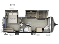 Rockwood Ultra Lite 2608BS Floorplan Image