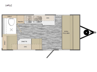 Rove Lite Classic 14FLC Floorplan Image