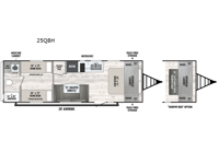 Clipper 5K Series 25QBH Floorplan Image