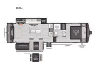 Cougar Half-Ton 28RLI Floorplan Image