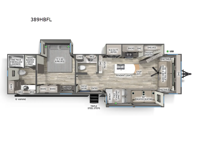 Sierra Destination Trailers 389HBFL Floorplan Image