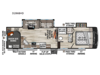 Durango Half-Ton D286BHD Floorplan Image