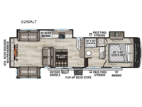 Durango Half-Ton D290RLT Floorplan Image