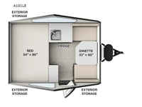 Rockwood Hardside Series A101LE Floorplan Image