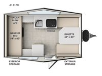 Rockwood Hardside Series A121FD Floorplan Image
