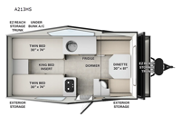 Rockwood Hardside Series A213HS Floorplan Image