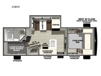 Avenger 23BHS Floorplan Image