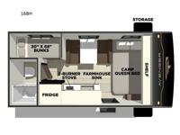 Avenger LT 16BH Floorplan Image