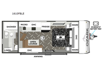 Ozark 1610FBLE Floorplan Image