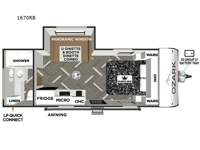 Ozark 1670RB Floorplan Image