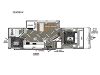Ozark 2690BHK Floorplan Image