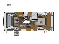 Back Country Series MTN TRX Titanium Series 20BD Floorplan Image
