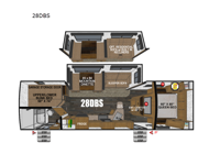 Back Country Series MTN TRX Titanium Series 28DBS Floorplan Image
