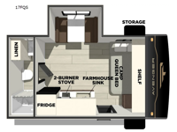 Avenger LT 17FQS Floorplan Image