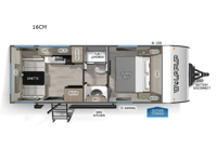 Cherokee Wolf Pup 16CM Floorplan Image