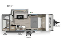 Cherokee Wolf Pup 16KHW Floorplan Image