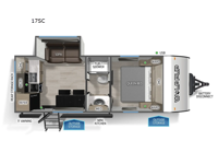 Cherokee Wolf Pup 17SC Floorplan Image
