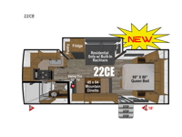 Timber Ridge Mountain Series 22CE Floorplan Image