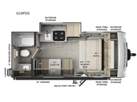 Rockwood GEO Pro G19FDS Floorplan Image