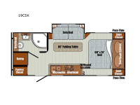 Vintage Yellowstone 19CSK Floorplan Image