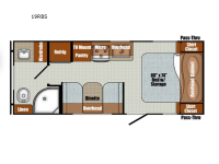 Vintage Yellowstone 19RBS Floorplan Image