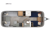 Trade Wind 25FB Twin Floorplan Image
