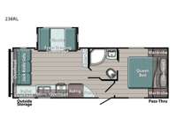 Conquest Ultra Lite 236RL Floorplan Image