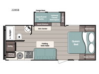 Conquest Ultra Lite 228SB Floorplan Image