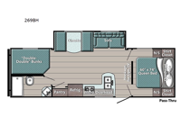 Conquest Ultra Lite 269BH Floorplan Image
