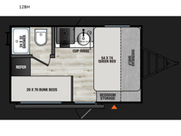 Clipper 3K Series 12BH Floorplan Image