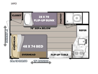 Ameri-Lite Super Lite 16RD Floorplan Image