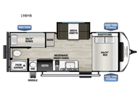 Northern Spirit Bijou 19BHB Floorplan Image