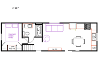 Elevation 3-107 Floorplan Image