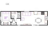 Elevation 3-106 Floorplan Image