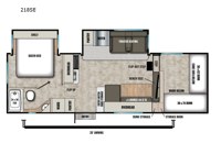Chaparral Lite 218SE Floorplan Image