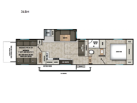 Chaparral Lite 31BH Floorplan Image