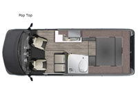 Westfalia Wave Pop Top Floorplan Image