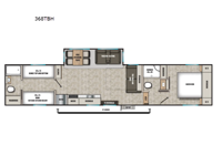 Chaparral Lite 368TBH Floorplan Image