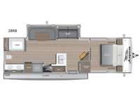 Jay Feather 28RB Floorplan Image