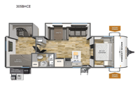Puma Camping Edition 305BHCE Floorplan Image
