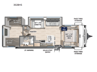 Solaire 302BHS Floorplan Image