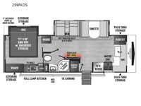 Freedom Express Ultra Lite 259FKDS Floorplan Image