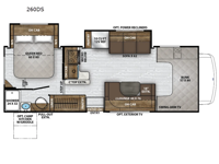 Leprechaun 260DS Ford 450 Floorplan Image