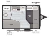 Springdale Mini 1230BB Floorplan Image