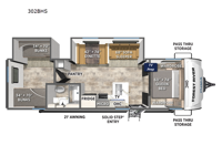 Puma Tracks 302BHS Floorplan Image