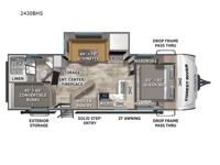 Puma Tracks 2430BHS Floorplan Image