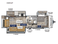 Puma Tracks 3380RLBT Floorplan Image