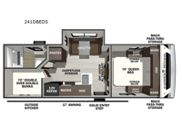 Wildcat ONE 241DBEDS Floorplan Image