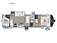 Blackthorn Half-Ton 27BH-OK Floorplan Image