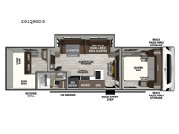 Wildcat ONE 281QBEDS Floorplan Image